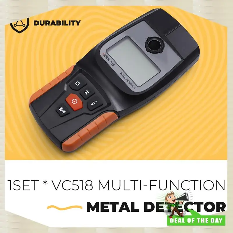 24-Hour Delivery VICTOR Plastic Handheld VC518 Wall Scanner Sensor Wall Scanning Inspection Device For Magnetic Metal Detection