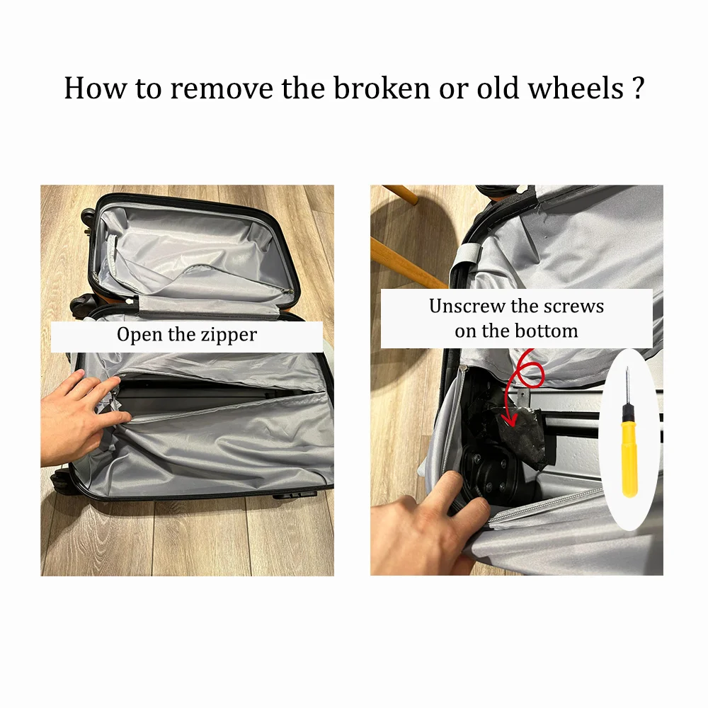 W028 Front Wheel Trolley Case Luggage Accessories Universal Wheel Repairing Box Replacement Maintenance Detachable Rollers