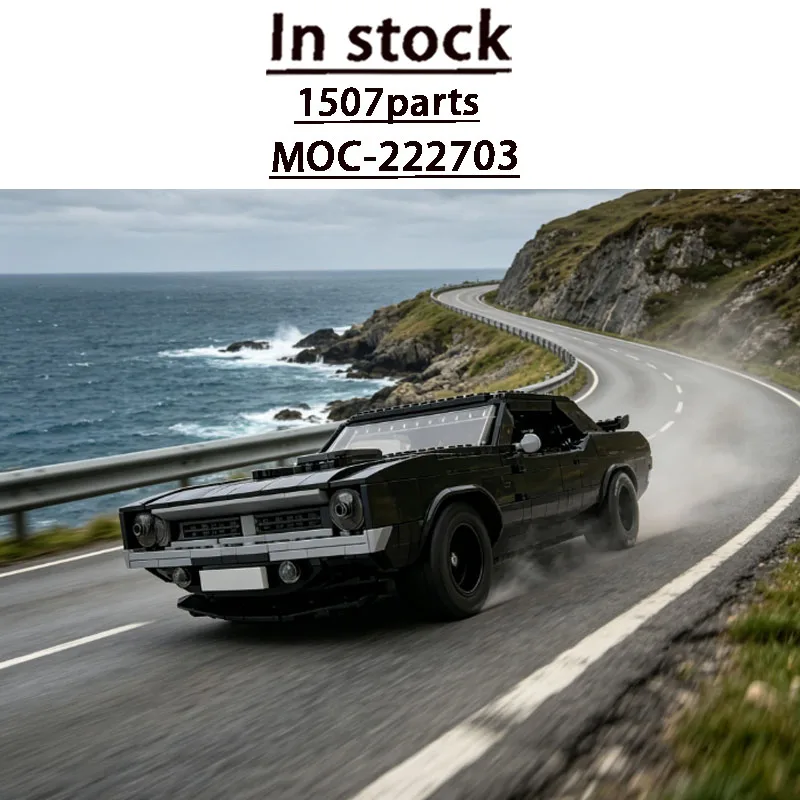 Classic New Model MOC-222703 Black Limited Edition Sports Supercar Model 1507 Parts Birthday Christmas Building Block Toy Gift