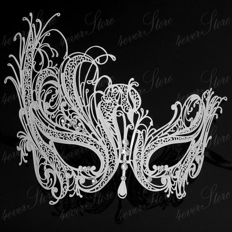 Venetian Masquerade for Party Club Fancy Halloween Dress Women Sexy Metal Eye Clipping Mask