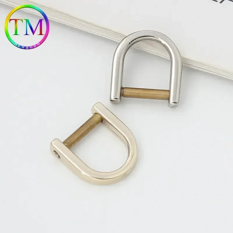 50-200 pieces Nolvo World 6Colors Wholesale Metal Mini D Ring Buckle  Handbag Accessories For Bag Purse Zipper Slider