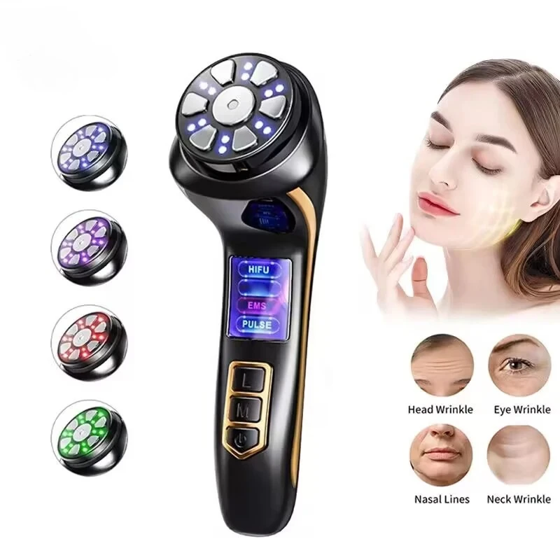 mini-machine-hifu-4-en-1-masseur-facial-d'echauffement-d'impulsion-ems-de-3e-generation-pour-le-visage-et-le-corps-dispositif-de-beaute-a-ultrasons-nouveaute