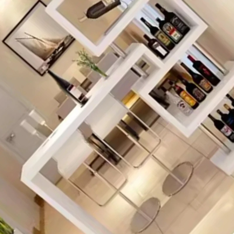 

Modern Bar Cabinet Living Room Square Vertical Vintage Nordic Luxury Glass Display Cabinet Meuble Rangement Organizer Furniture