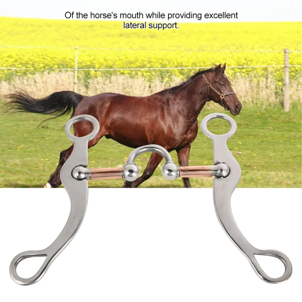 Horse Bit Stainless Steel Copper Snaffle Bit Gentle And Rust Free Ideal Stainless Steel Correction Mouthpiece BT1131