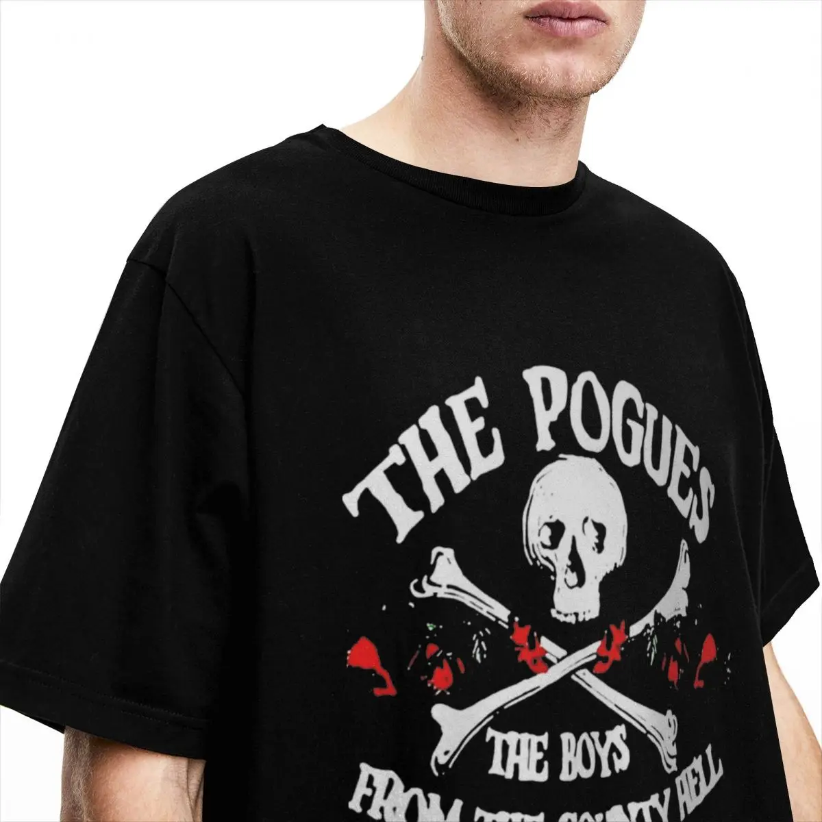 Music The Pogues Punk Band Merchandise T-Shirts for Men Women Fashion Pure Cotton Graphic Printing Clothing