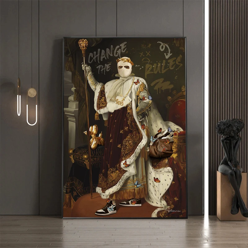 Graffiti Art Mask Napoleon Posters Prints Street Pop Art Portrait Picture Figure Canvas Painting Wall Bar Living Room Home Decor