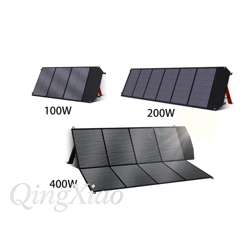 200W 400W Foldable Solar Panel Portable Solar Charger For Power Station Off Grid Home And Outdoor Camping Use High Efficiency