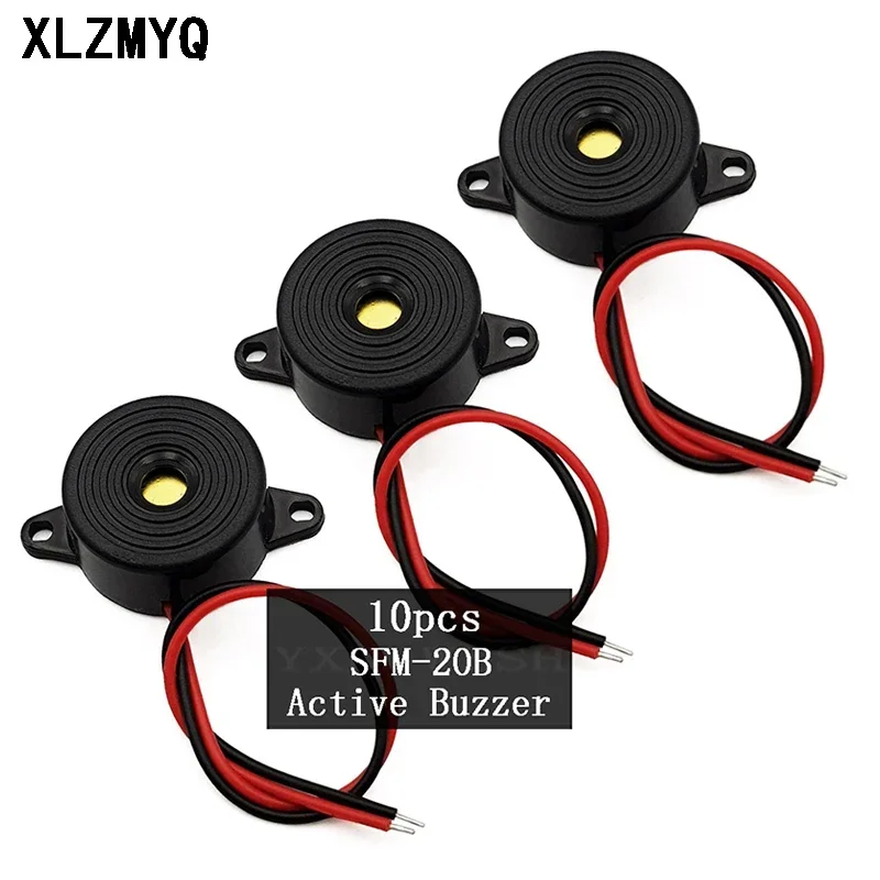 10pcs SFM-20B Durable Piezo Electronic Continuous Buzzer Alarm DC 3V-24V 12V 95DB Continuous Sound Beeper For Arduino DIY Kits