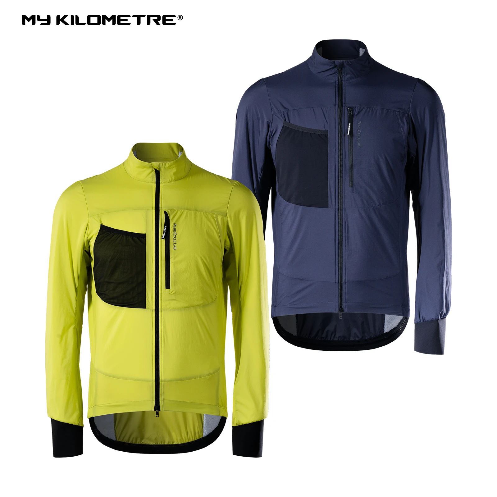 

Men's Cycling Jacket for Fall/Winter, Thermal Cycling Wear Outdoor Windproof Full-Zip Long-Sleeve Cycling Jersey Lightweight