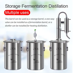 60L 304 stainless steel domestic small fermenter, wine storage tank, sealed tank, wine distillation and fermentation container