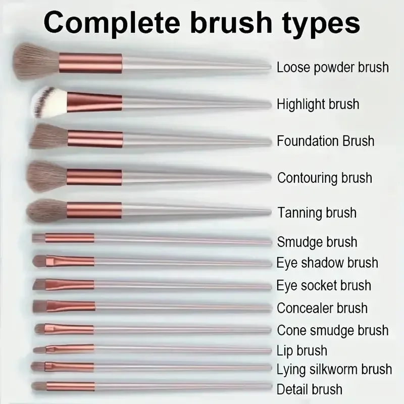 13 pièces/ensemble pinceau de maquillage doux moelleux professionnel fond de teint cosmétique poudre fard à paupières Kabuki mélange maquillage brosse outil de beauté