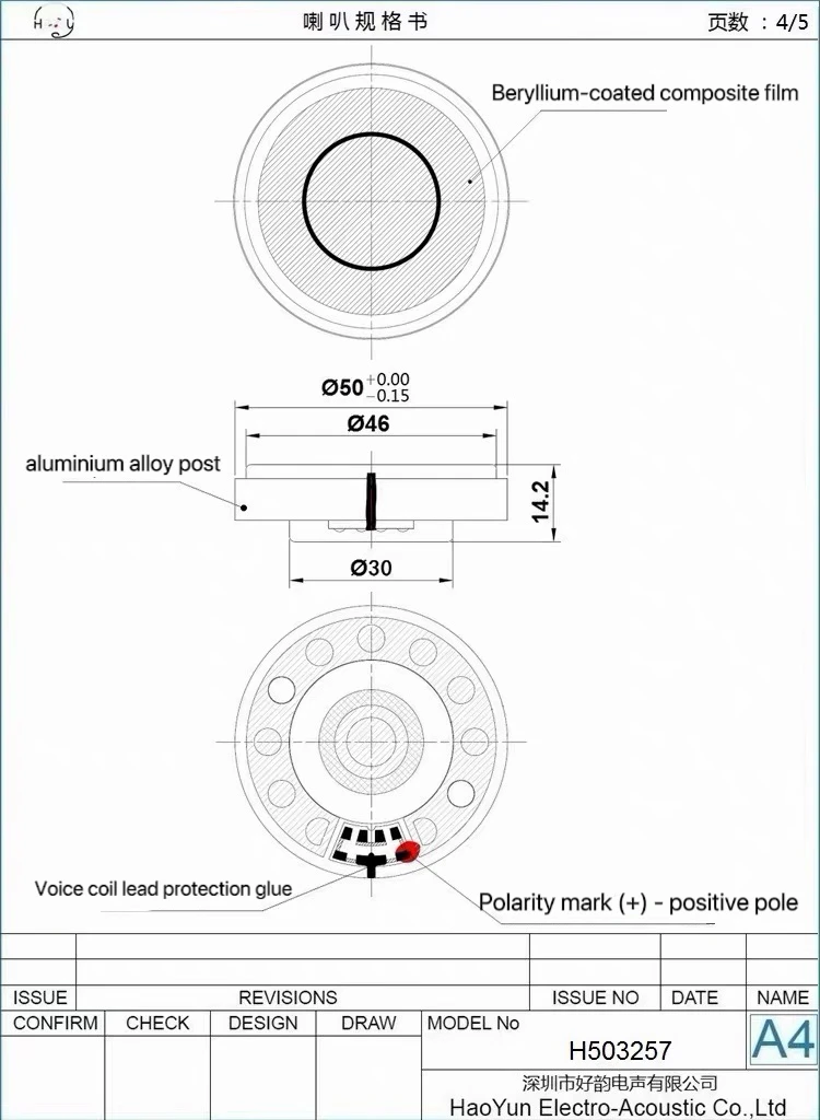 DIY 50mm over-ear headphones feature a heavy bass diaphragm made of beryllium, produced by the Japanese company Denon. view 4