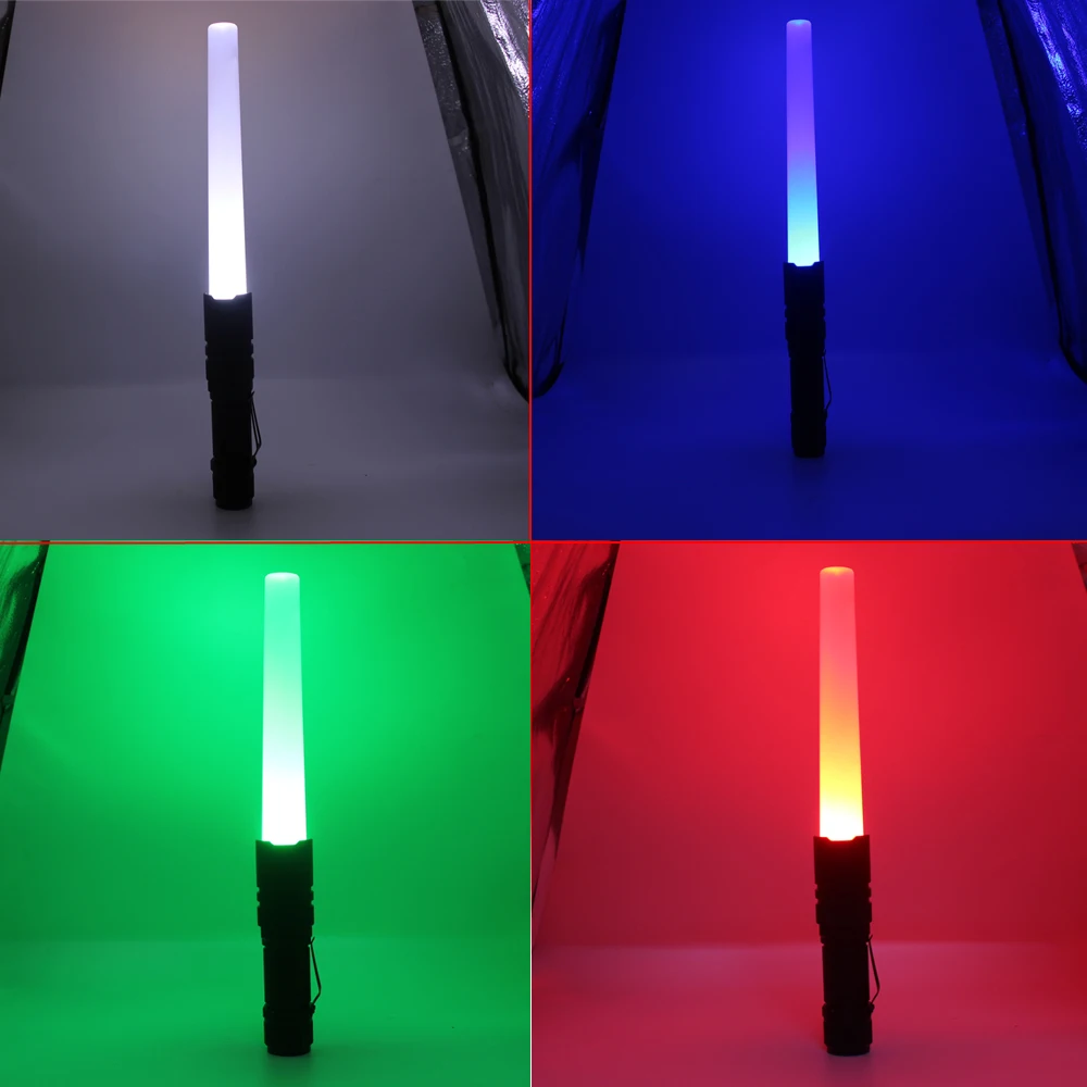 4 Color in 1 LED Multicolor Flashlight Red Green Blue White Zoomable 18650 flash Lamp Photography light Camping Torch Fishing