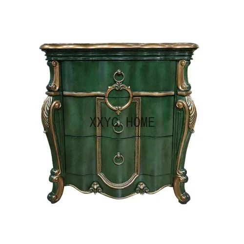 

American Retro Sofa Side Cabinet Solid Wood European Bedside Table Corner Table Side Table Decorative Storage Cabinet