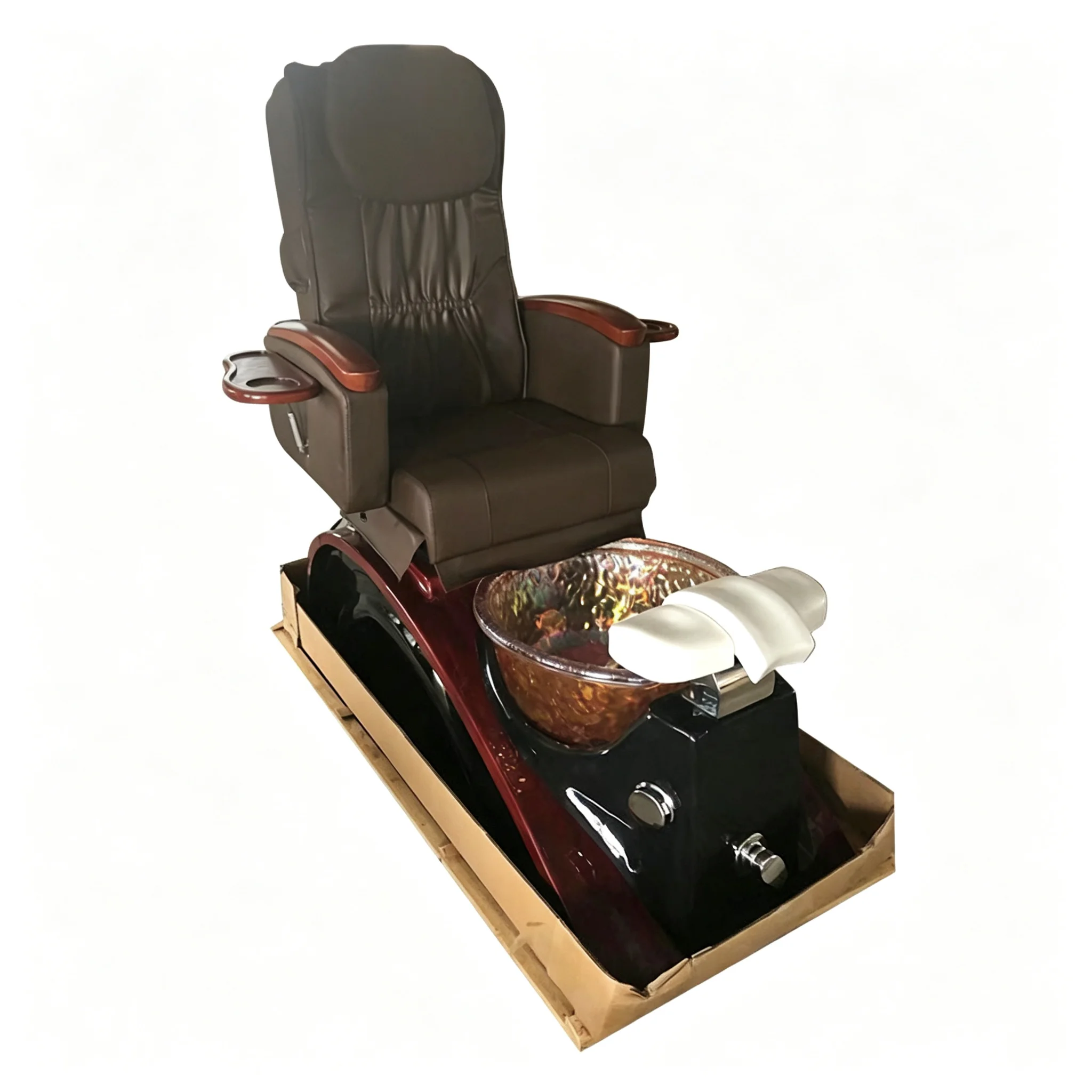 Electric Pedicure Spa Chair Heated Massage Amber Glass Foot Tub Professional Manicure Nail Salon Beauty Equipment Furniture - view 4