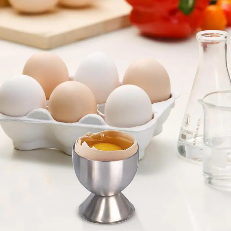 Boiled Egg Holder Soft Eggs Organizer Stainless Steel Potato Serving Rack With Stable Base Boiled Food Display Stand Kitchenware