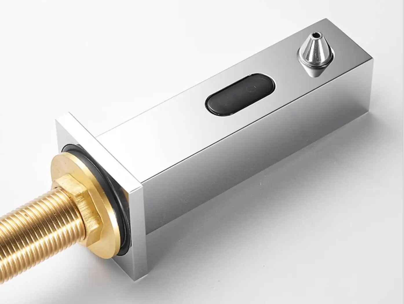 MTTUZK  59# Brass Chrome Plated Wall Mounted Drip Sensor Soap Dispenser Square Brass Automatic Sensor Faucet