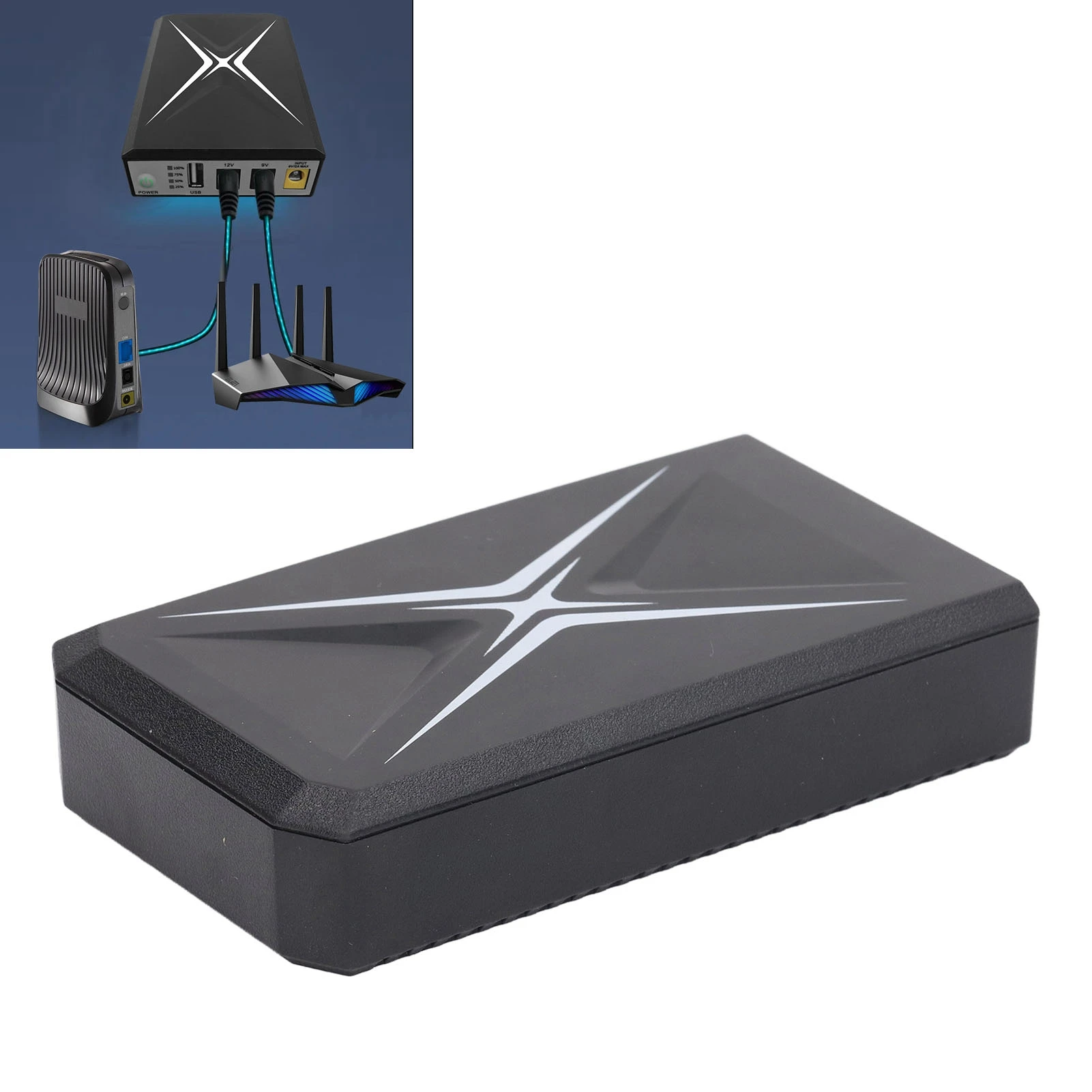 كاميرا UPS 10400mAh UPS بطارية UPS صغيرة احتياطية 10400mAh مصدر طاقة غير منقطع لكاميرا الأمن راوتر WiFi UPS صغير #1