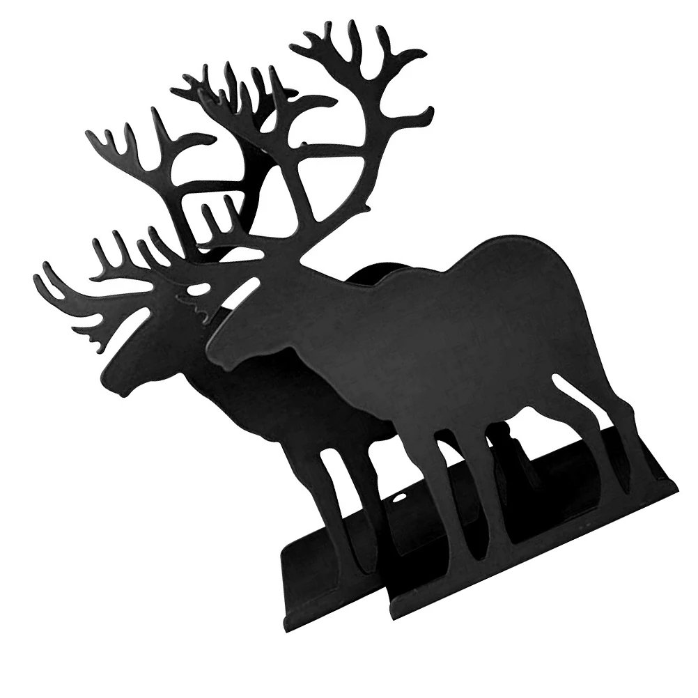 

Elk Book Stand Bookends Iron Frame Modeling Retro Organiser Creative Stationery