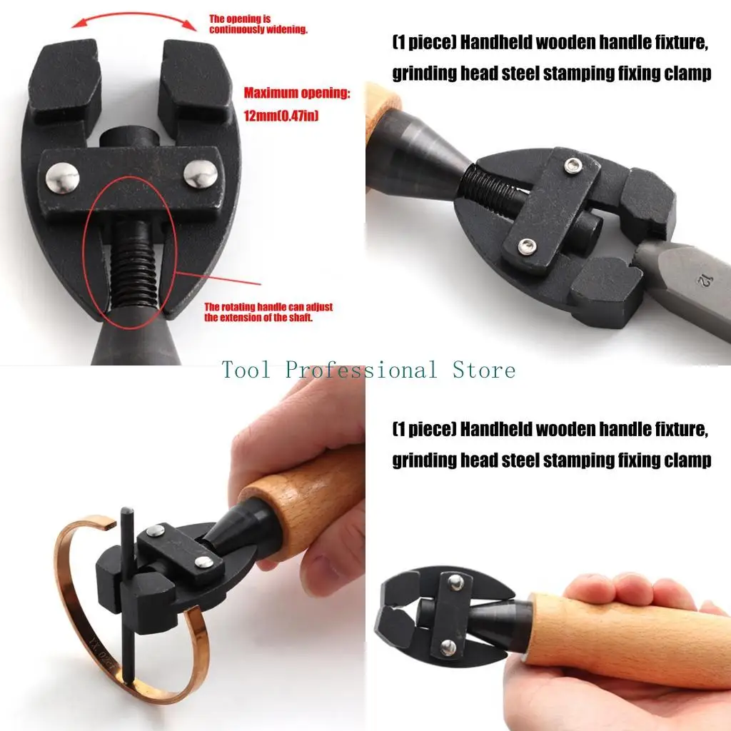 57QF Small Workpiece Engraving Holder Tool Handle Adjustable Jaw Grip for Jewelry Detail Polishing and Metal Stamping Tasks in