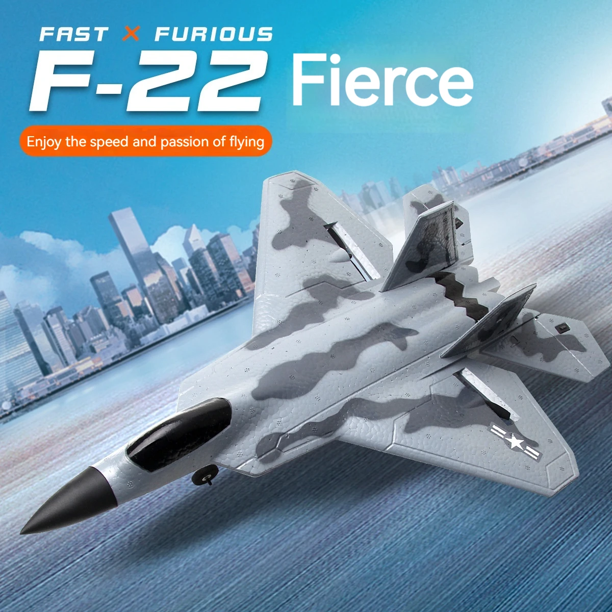 

Remote Control Glider F22 Four-channel Children's Model Airplane Toy Stunt Rollover Remote Control Airplane Model Birthday Gift