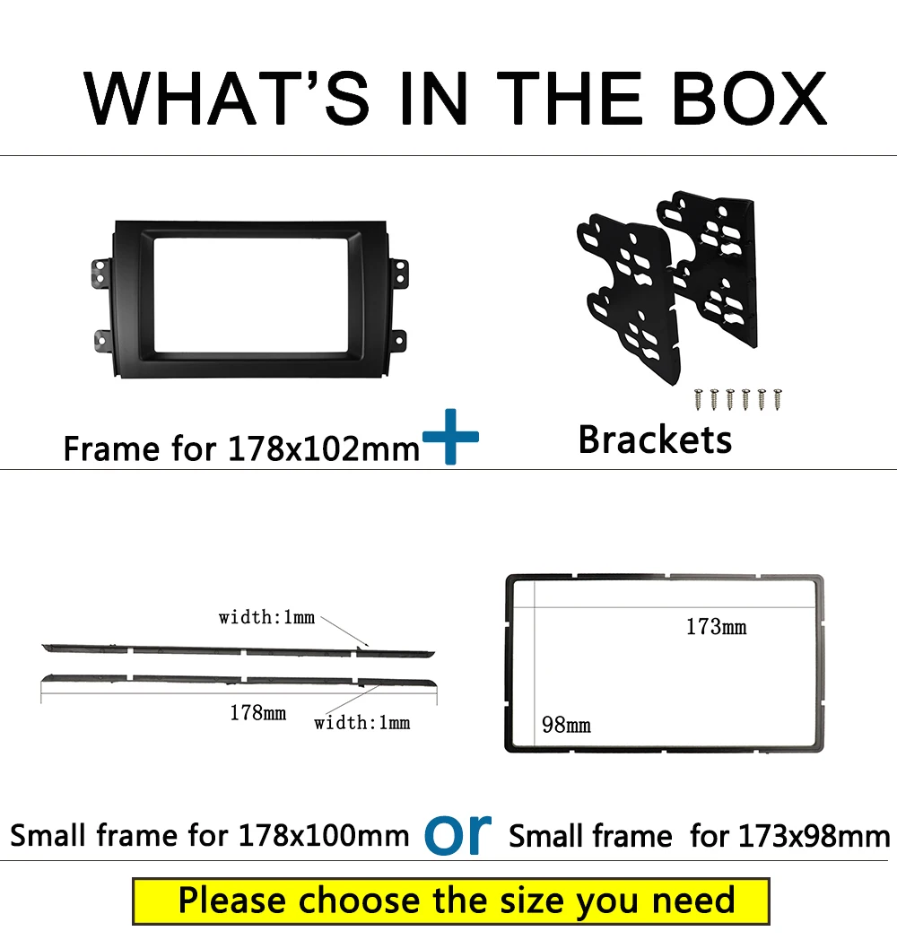 Deska rozdzielcza HYDouble Din do SUZUKI SX4 Fiat Sedici Radio DVD Panel Stereo instalacja montażowa instalacja zestaw paneli wykończeniowych ramka