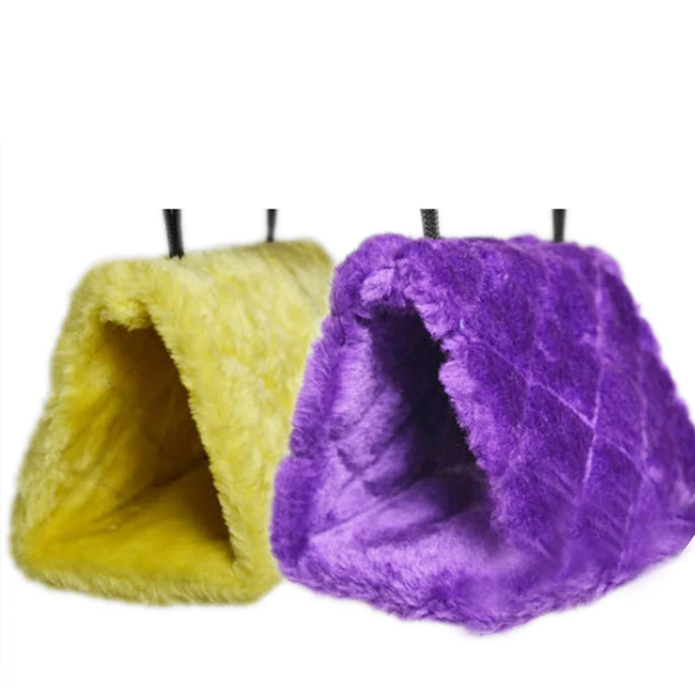 Cotton Hammock For Birds Green 30Cm*17Cm*23Cm Insulated Warm Bird Bed Hanging Shelter Pet Snuggle Cave Animal Hut