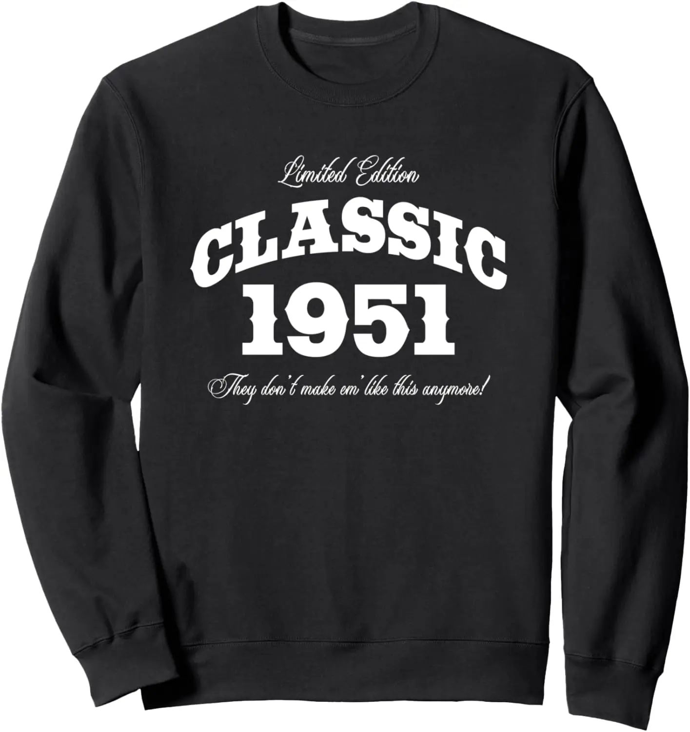 Sweat-shirt voiture classique vintage, 73 ans, 7merveilleuse anniversaire, 1951