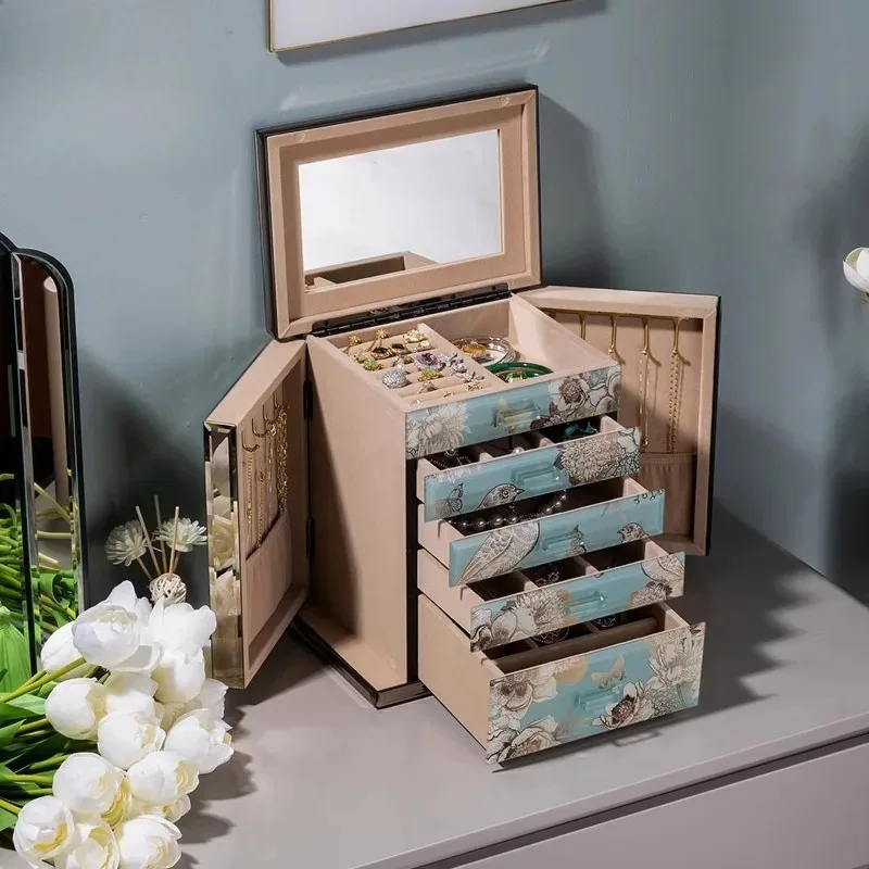 

Jewelry Box Light Luxury Simple High-end Bracelet Necklace Ring Earrings Multi-layer Jewelry Storage Box