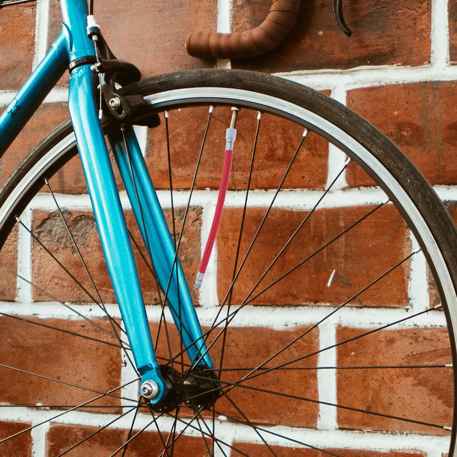 

Pump Extension Hose Air Inflator Tube Pipe Cord Replacement for Bike Road Bicycle Tire Basketball Football Red