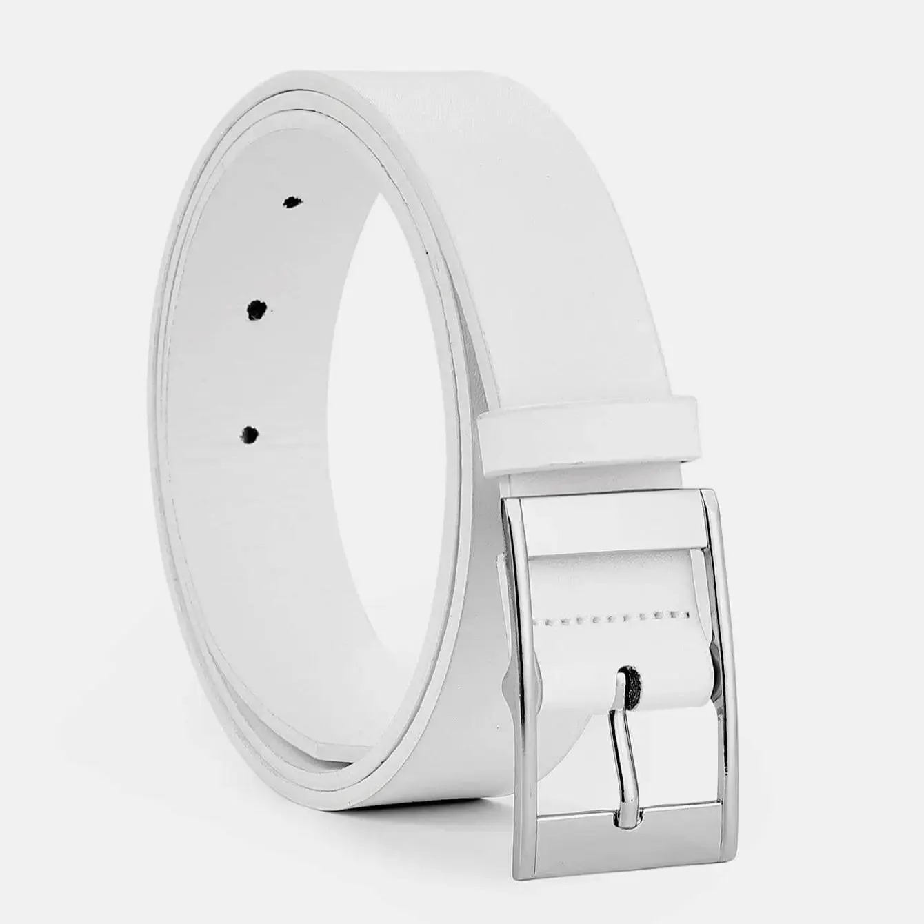 Męski pasek ze sztucznej skóry z klamrą na bolec, modny, casualowy, biznesowy.