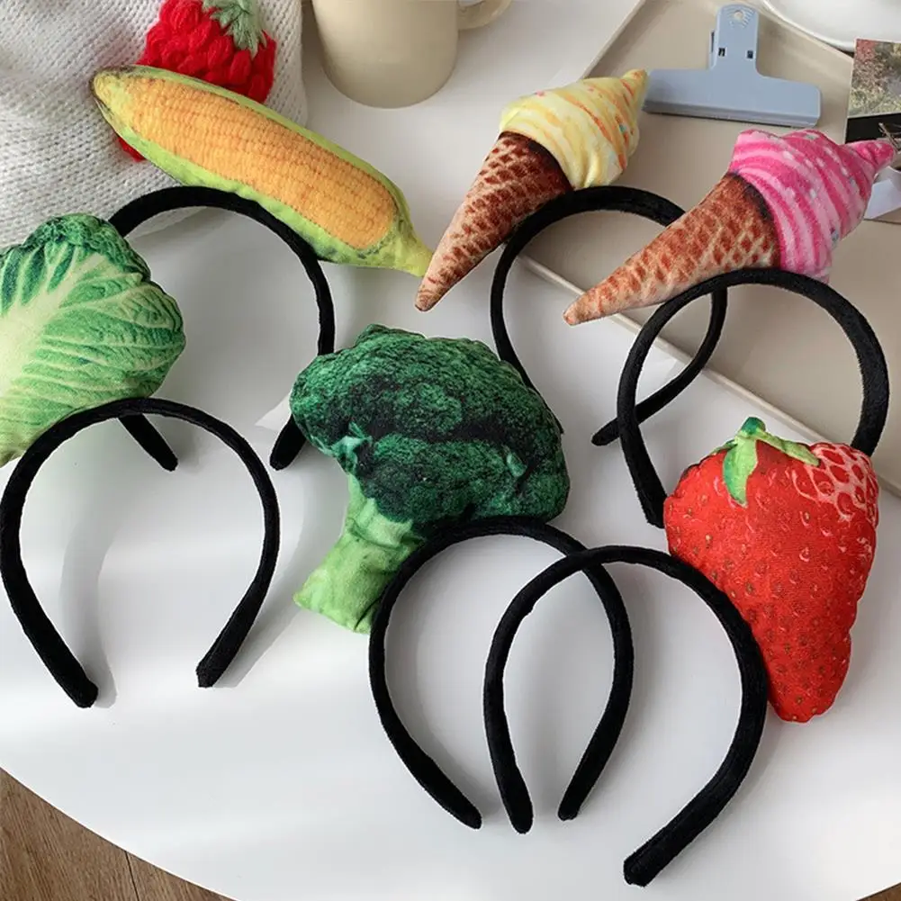 Hair Band Fruit Vegetable Headwear Funny Headband Festival Children's Day Hair Decor