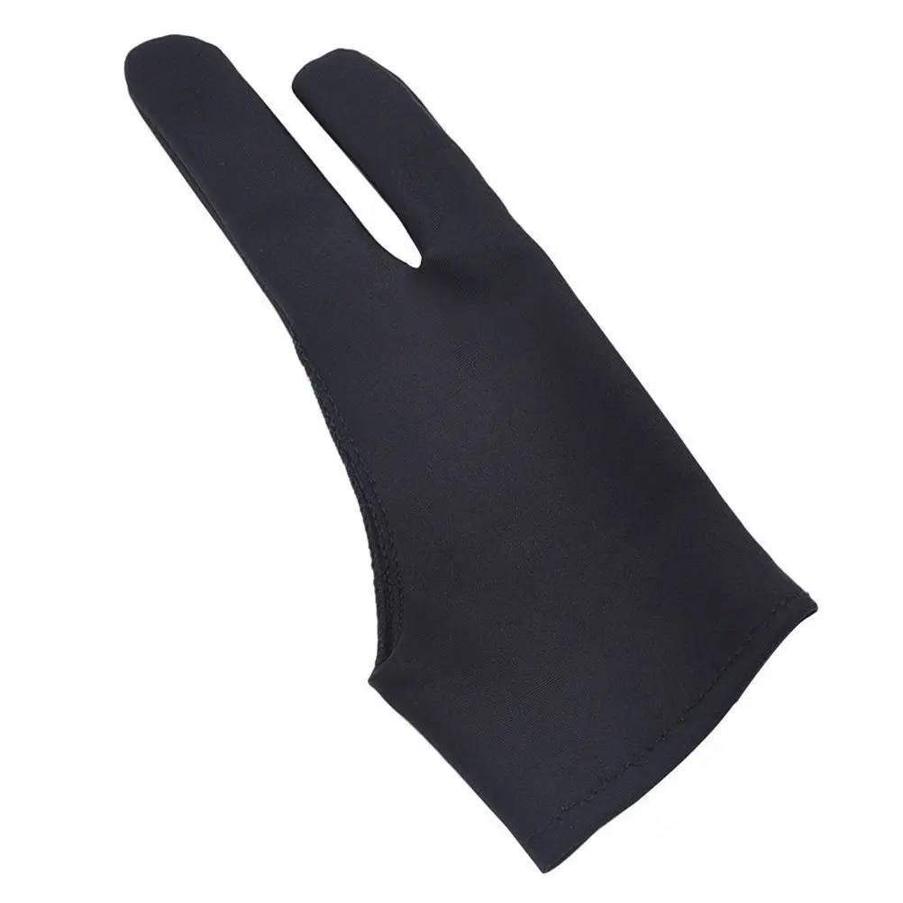 2Pcs Drawing Gloves Artist Gloves Breathable Nylon Two Finger Sketching Tablet Glove Right Hand Graphic Tablet Monitor Protector