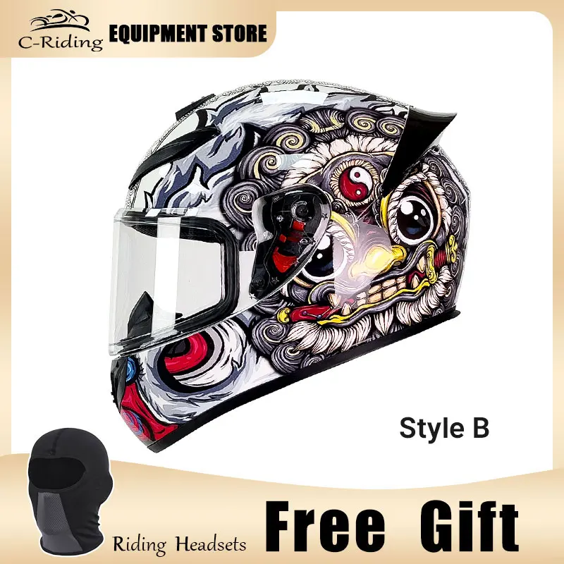 

Full Face Motorcycle Helmet Open Face Casco Rally Racing Casque Moto De Capacete Motobike Street Riding Kask Helm All Season DOT