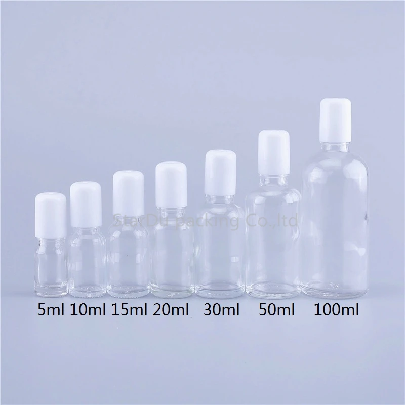 200 X 5ml-100ml Empty Refillable Glass Perfume Roll On Bottle With Stainless Steel Roller Ball For Essential Oil Aromatherapy