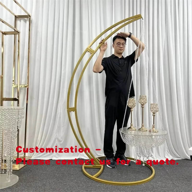 custom.Luxury Elegant Wedding Party Hanging Chandelier Style Suspended Wedding Cake Stand Customizable Color