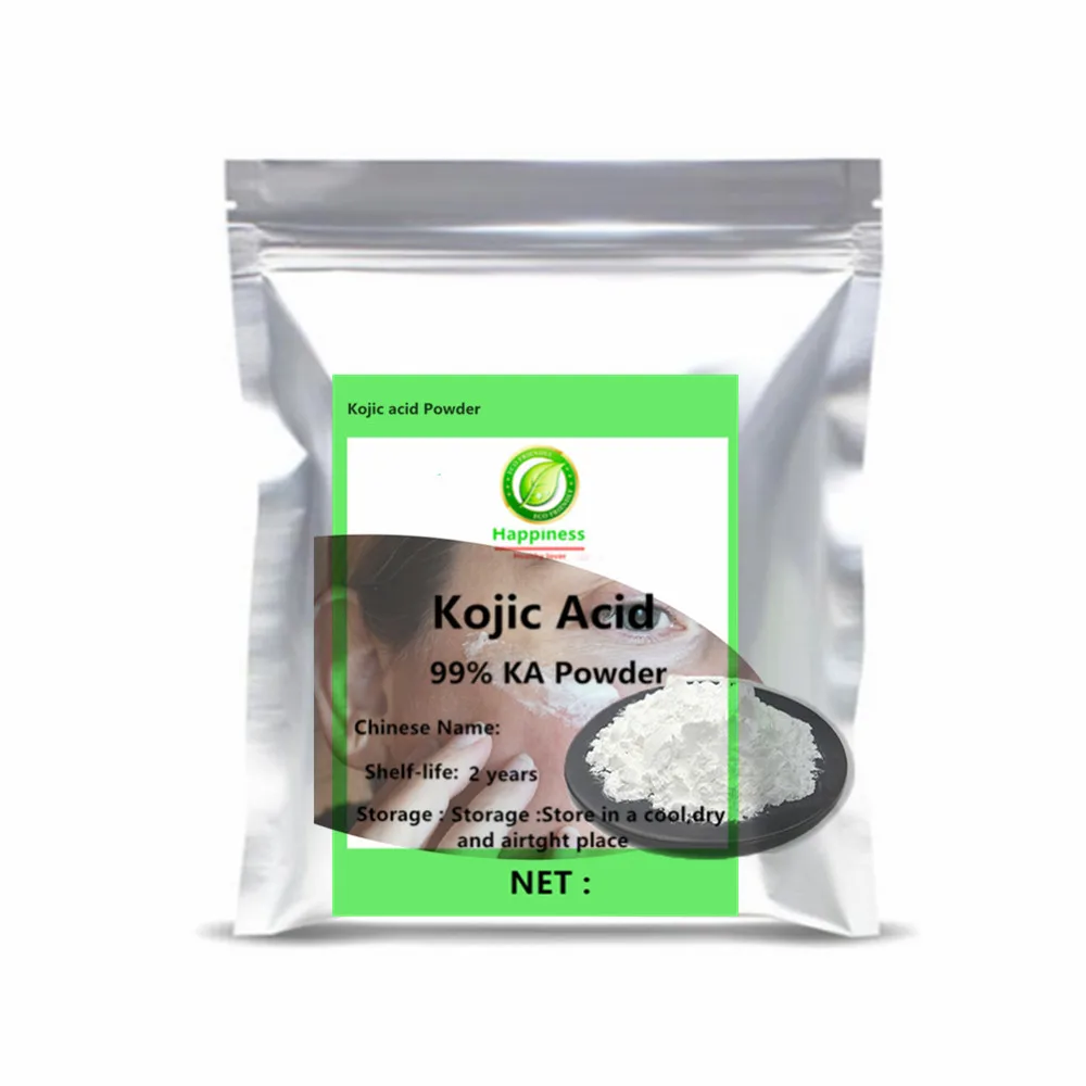 

99% Pure KA Kojic Acid Powder Cosmetic Grade Raw Material Skin Brightening Lighten Tone Fade Dark Spots Improve Dull Complexion