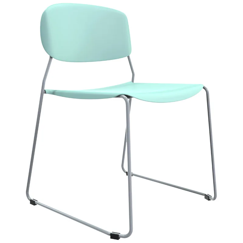 6 pieces for sale Student Training Chair Color Plastic Steel Reception Chair Simple Modern Conference Office Chair Stacked