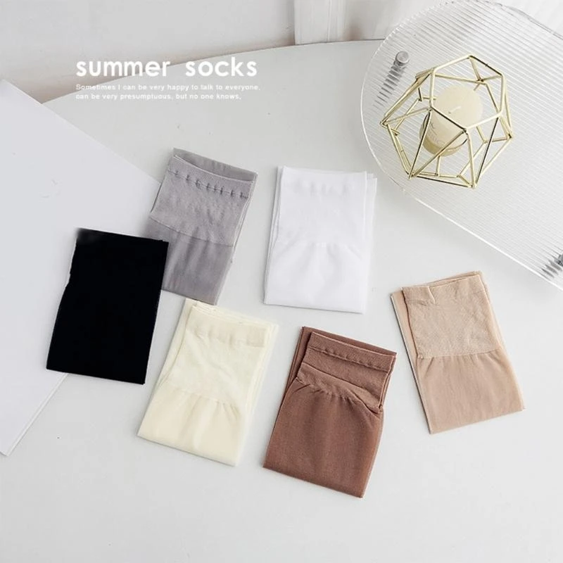 X4YC 20 Pairs Women Thin Silk Over Calf Socks Student Color Knee Long Stockings