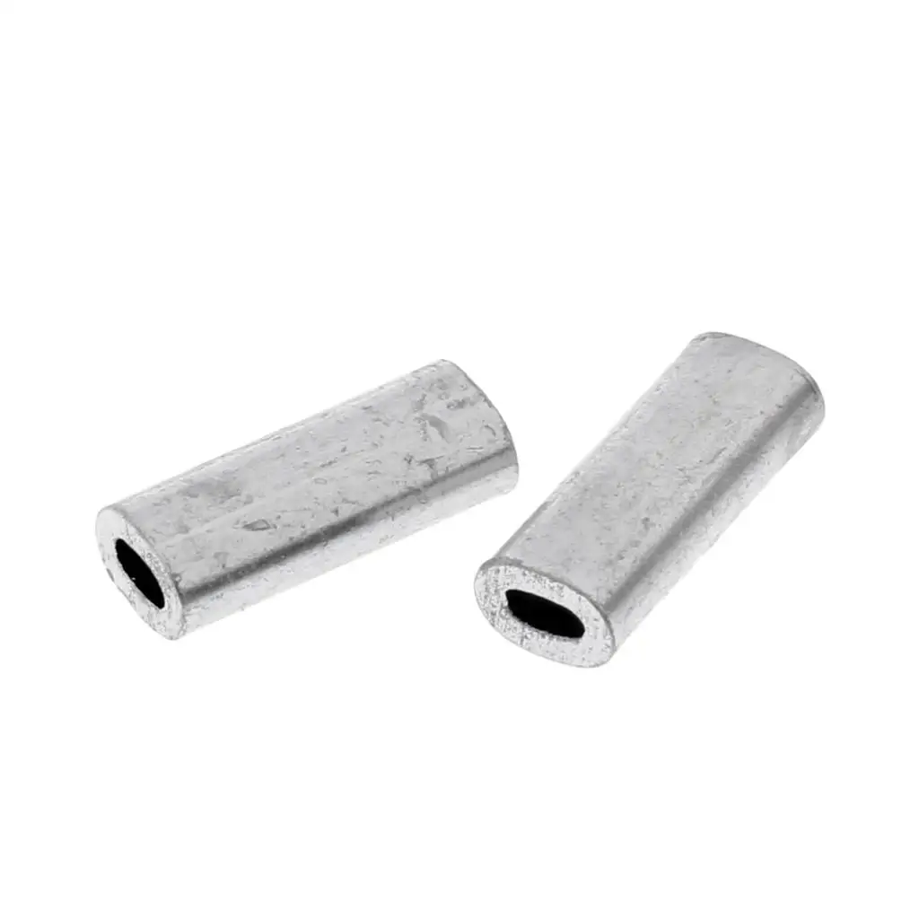Aluminum Single Fishing Sleeve Thin Crimp Tube for Mono Wire Leader Outdoor Fishing