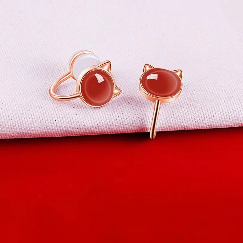 Andcool Clip On Earrings Women Non Piercing Earrings For Women Jewelry Ear Clip Fake Piercing Cute Cat Kittens Earrings Girls