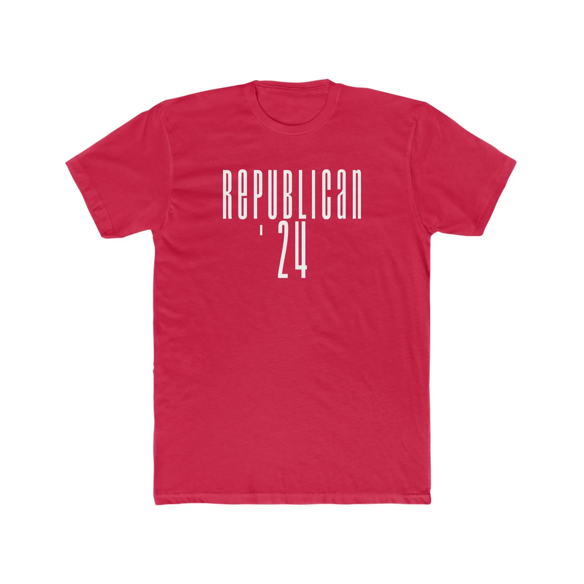 Republican '24 Retro Droid Lettering Election Premium Cotton Crew T Shirt