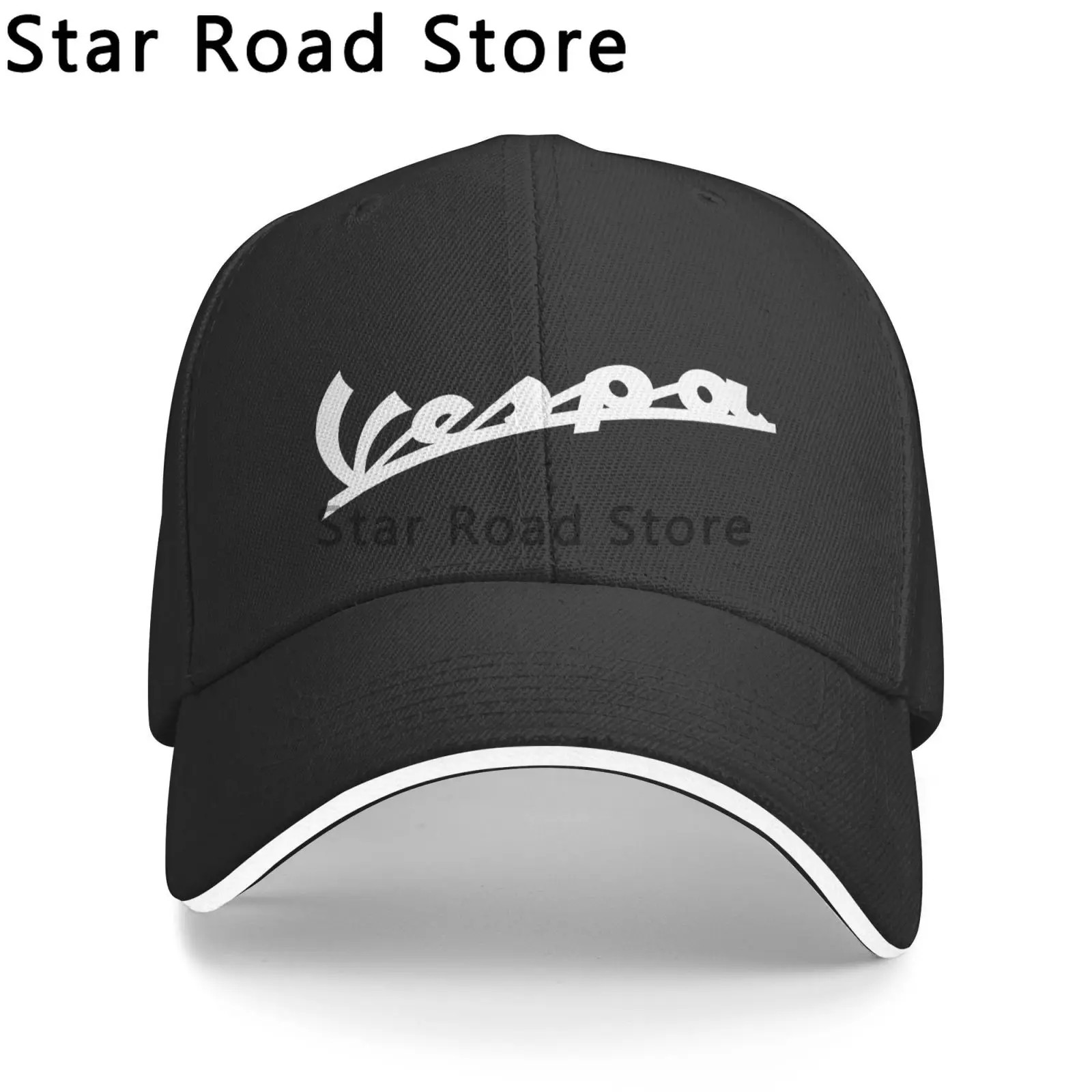 Italy Vespas Motorcycle Print Baseball Caps Outfits for Unisex Casual Distressed Washed Hats Dad Hat Adjustable