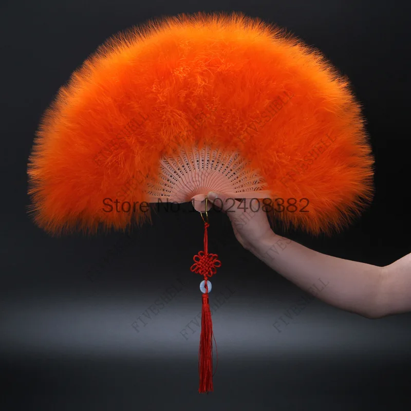 1920s Great Gatsby Peacock Feather Fan Party Dance Accessories Antique Classic Folding Cos Fan Cheongsam Show Accessories