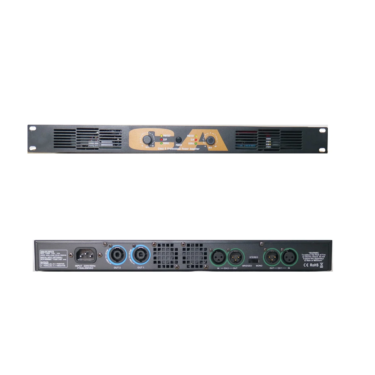 

CA Dual Channel Class D 1800W Digital Power Amplifier AMP 2400W Watts PEAK WDS Bridging Function