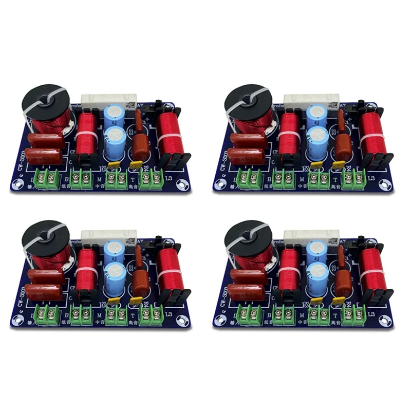 

4X 3-полосный делитель частоты Hi-Fi кроссовер аудиофильский домашний кинотеатр высокие средние и низкие динамики модернизированный кроссовер