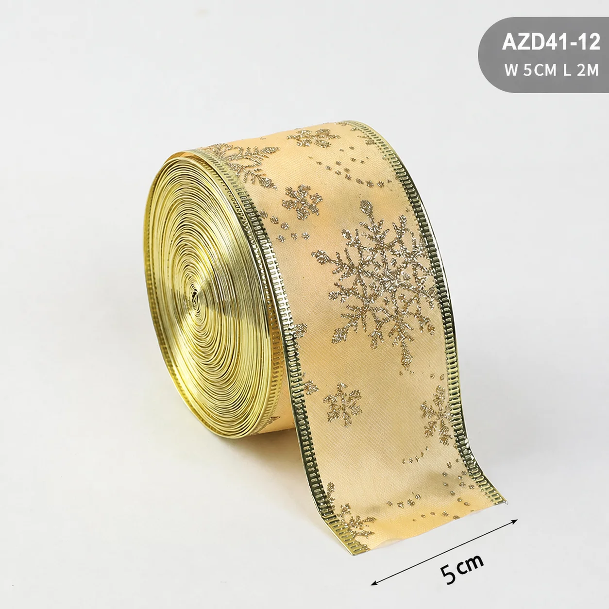 Holiday Craft Ribbon  Decorative Polyester Ribbon Christmas Bow Ribbon Sparkly For Christmas Party Decoration Christmas