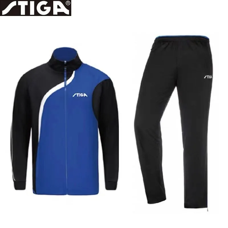 New Stika Table Tennis Suit Set for Men and Women, Spring and Autumn Sports Competition Training Long Sleeve Pants