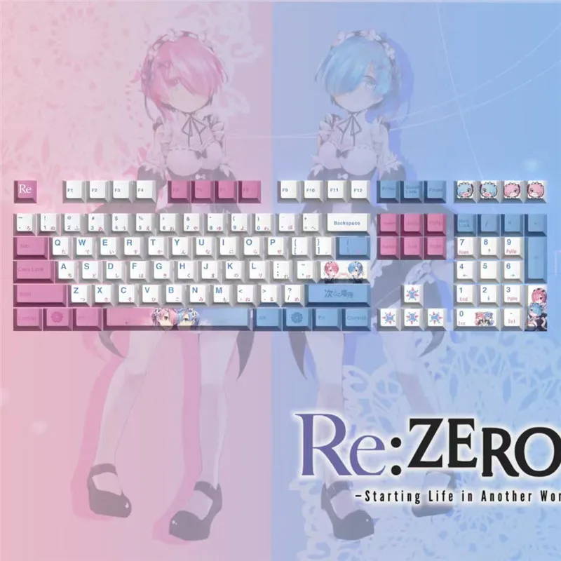 140 keys Japan Anime Theme Mechanical Keyboard PBT DYE-SUB Keycaps Personalized Customized Gamer Keycaps For Cherry MX Switch