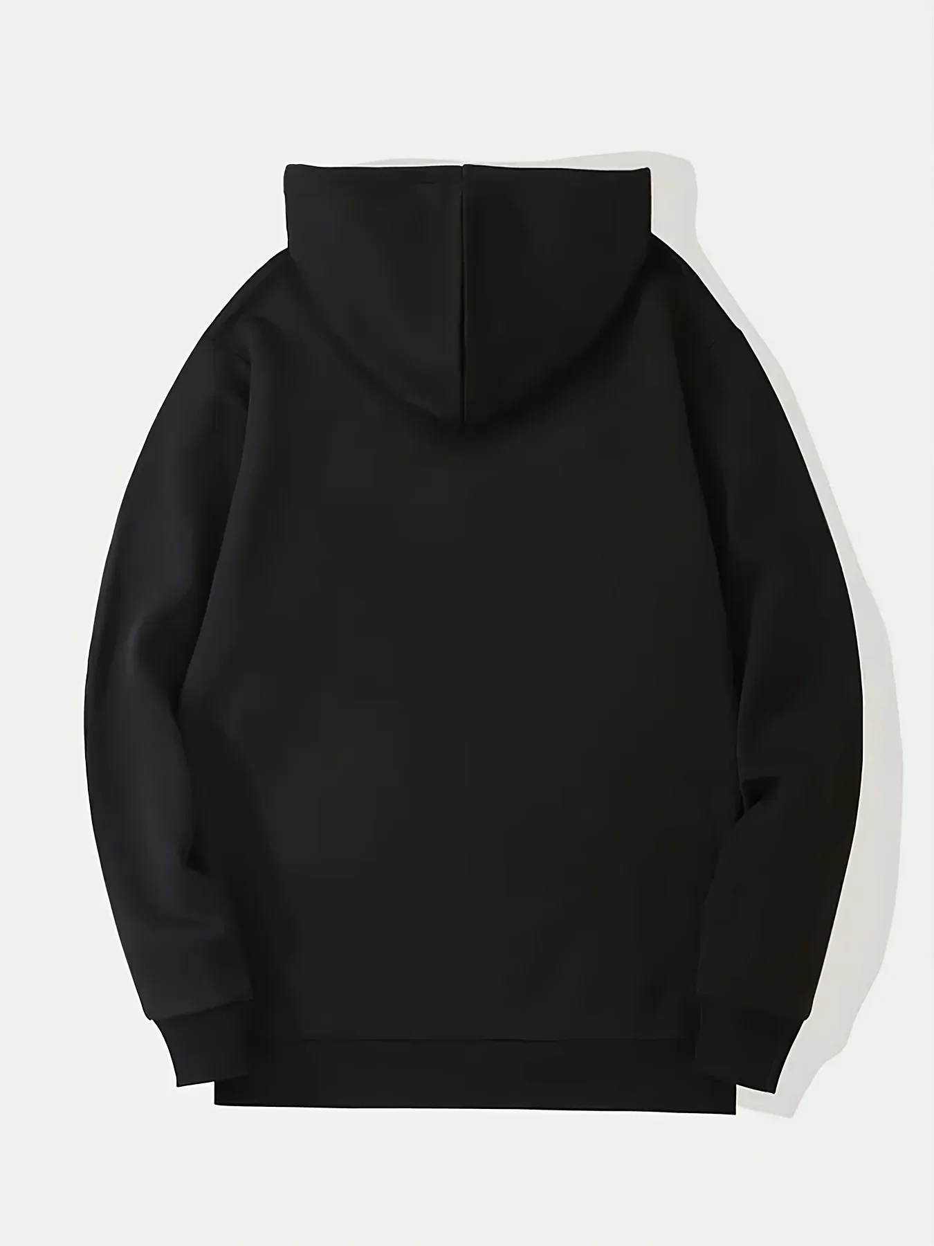 Minimalist Men's Hoodie with Cartoon Print of Solar System Planets on the Chest, Loose Drawstring Couple Sweatshirt.